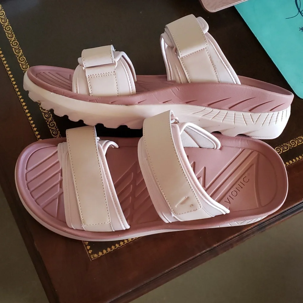 Vionic Slides Renewal Adjustable Recovery Slide Sandals Womens 14 Mens 12.5 Shoe